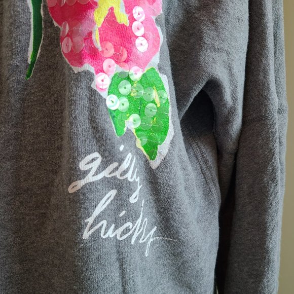 Grey Hollister Sequin Crew Sweater - Picture 4 of 7